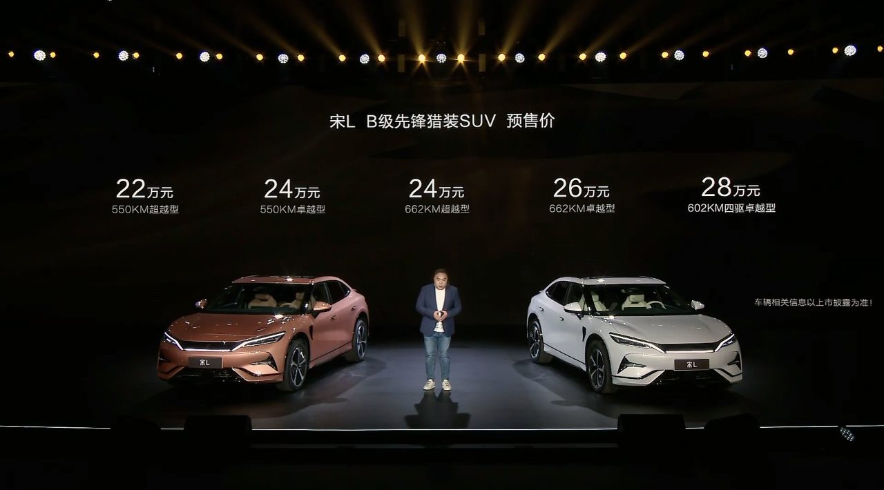 无框车门+升降尾翼 比亚迪宋L发布预售价:22~28 万元 无框车门+升降尾翼 比亚迪宋L发布预售价:22~28 万元