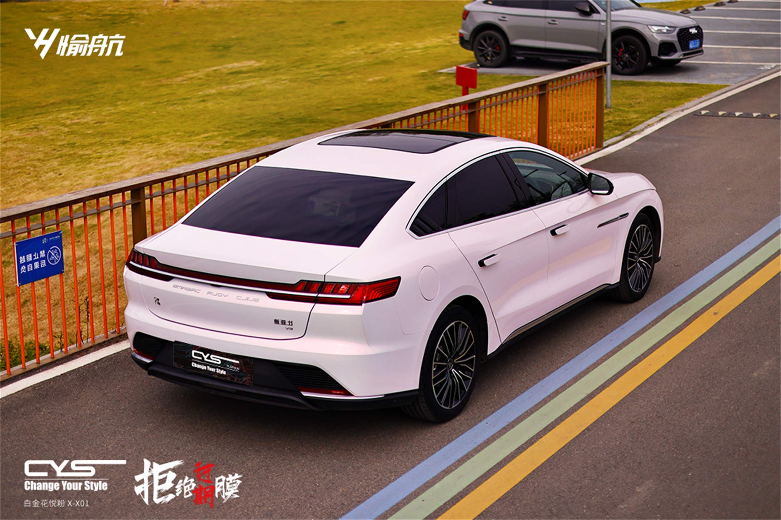 X-X01 白金花悦粉 | 比亚迪汉车友改色案例