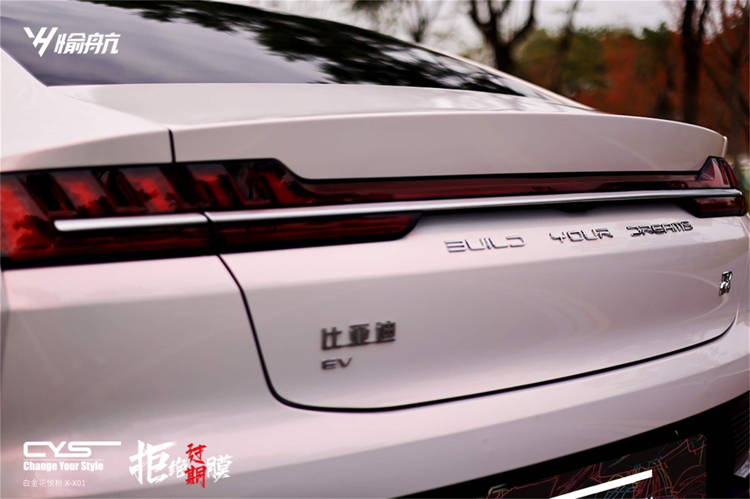 X-X01 白金花悦粉 | 比亚迪汉车友改色案例