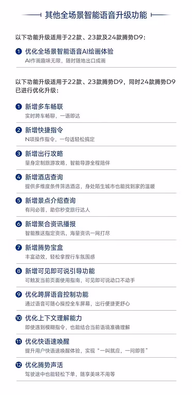 比亚迪腾势 D9 开启 OTA 升级,新增全场景智能语音智慧问答等 比亚迪腾势 D9 开启 OTA 升级,新增全场景智能语音智慧问答等